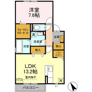 フェニーチェ B【2階】の間取り