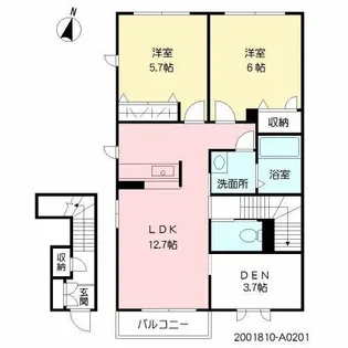 サンロードIIIA棟【2階】の間取り