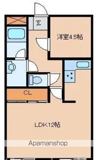 アビタシオン夜須【1階】の間取り