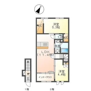 グランピュア【2階】の間取り