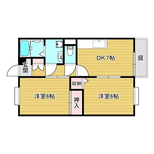 イーストビレッジ北野A【1階】の間取り