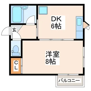 玄海コーポ【2階】の間取り