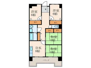 サンフェリカ長行【3階】の間取り
