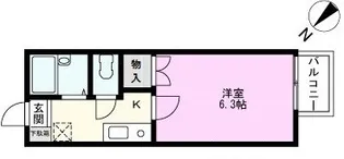 クラージュ南越谷【2階】の間取り