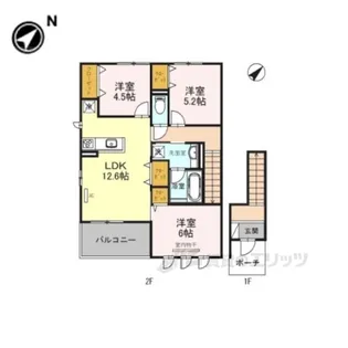 クレール・パルB【2階】の間取り