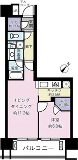 クレストシティレジデンス【10階】の間取り