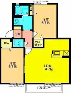 フレーズB【2階】の間取り