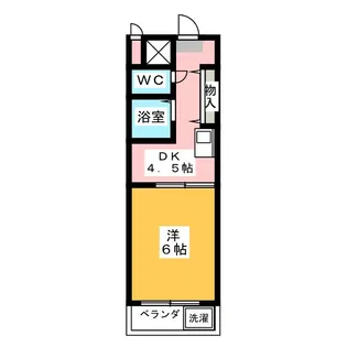 ユーゲント東海【5階】の間取り