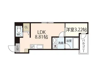 MOVE旭園NORTH【1階】の間取り