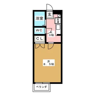 肥州フラッツ【2階】の間取り