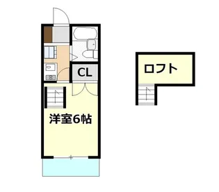 フジハイツ 嵐山【1階】の間取り