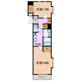 CREST GARDEN M【7階】の間取り