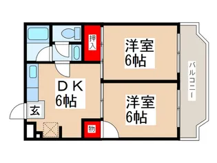 エスポワ-ル国立【1階】の間取り