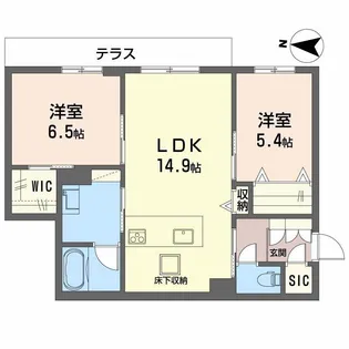 ラバンス【1階】の間取り