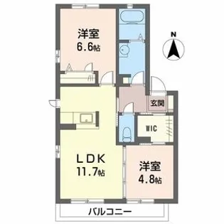 メゾン萩原【2階】の間取り