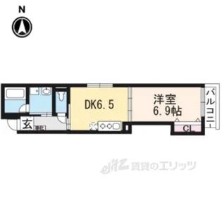 ブランネージュ烏丸五条【4階】の間取り