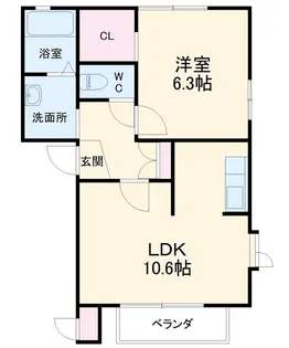 グリーンパレス【1階】の間取り
