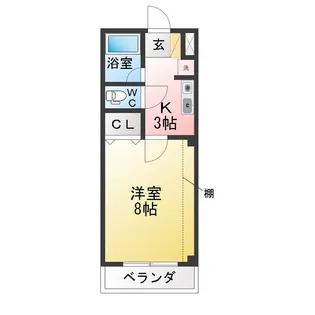 メゾンエスポア【2階】の間取り