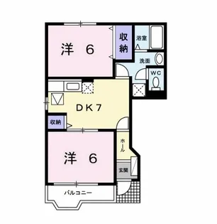 シャルマン・ドミールI【1階】の間取り