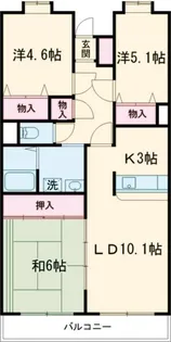 エクセレント竹下【1階】の間取り