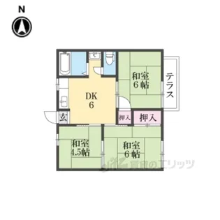 ファミールコーポ高屋6【1階】の間取り