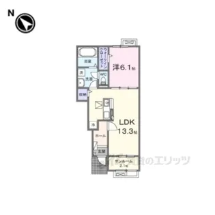 ヴェルデスリール1【2階】の間取り