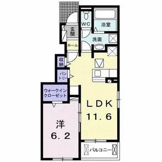レジーナII【1階】の間取り