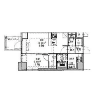 S-RESIDENCE阿波座chiaro【6階】の間取り
