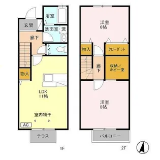 パティオス薬園台 東の間取り