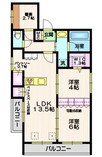 La Cour Miyako West【2階】の間取り