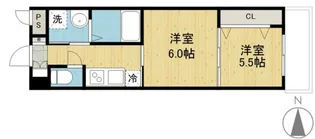 MOANA高城【5階】の間取り