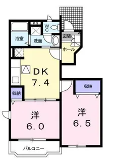 ル・モンドF【1階】の間取り