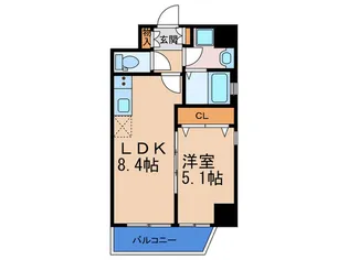 フォレスト西九条【3階】の間取り