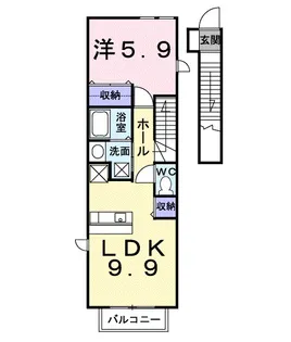 brisa.Q B【2階】の間取り