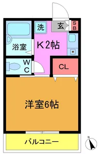 サン・プリベール【2階】の間取り