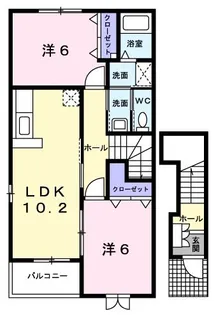 クローバー ウィル【2階】の間取り