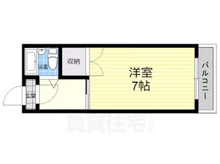 大宝菱屋西ロイヤルハイツ【5階】の間取り