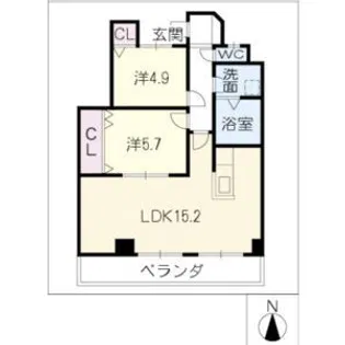 ティルリール【1階】の間取り