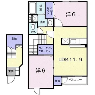 エミネンス和 三番館【2階】の間取り
