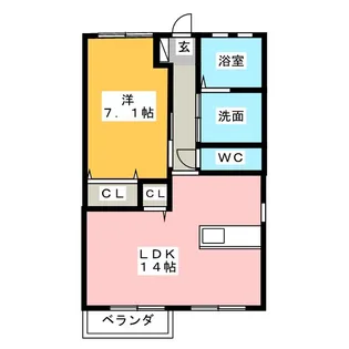 カトル・セゾン【2階】の間取り