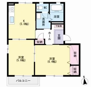 セレクトン E棟【2階】の間取り