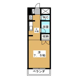 メープル中御所【1階】の間取り