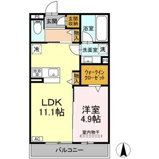 セレスティアみやまち【2階】の間取り