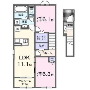 ルヴァン ソレイユ【2階】の間取り