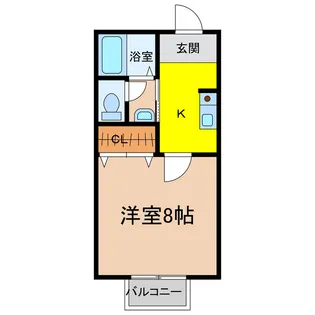 セジュールつつみII【2階】の間取り