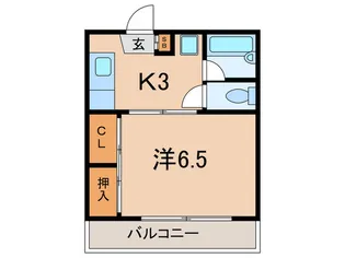 みなともハイツ旗の台【3階】の間取り