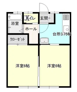 椿荘A【1階】の間取り