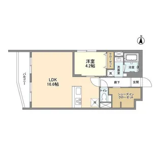 クラリティア都立大学【2階】の間取り