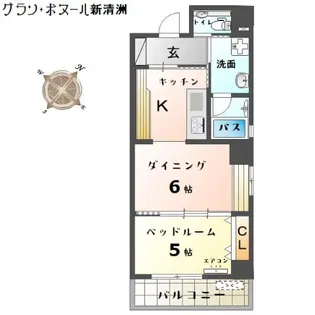 グラン・ボヌール新清洲【8階】の間取り
