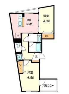 ホープカーサ川崎【3階】の間取り